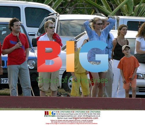 Patrick Kielty and Jodie Kidd at Caribbean Polo Match