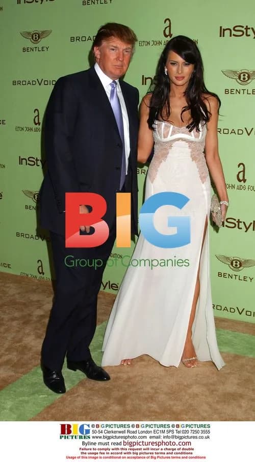 Donald Trump and Melinia Knauss at Elton John Oscar Party