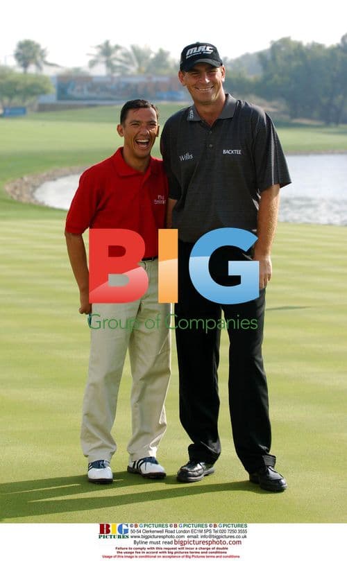 Thomas Bjorn and Frankie Dettori in Dubai