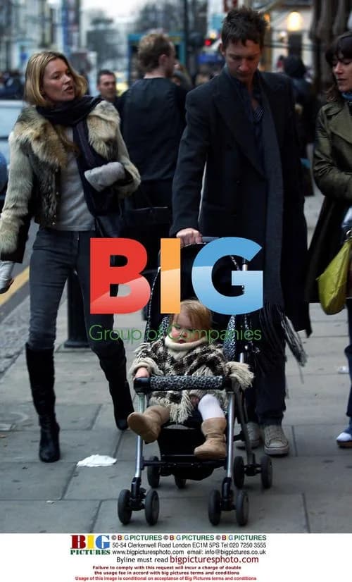 Kate Moss and Jefferson Hack with Lila Grace