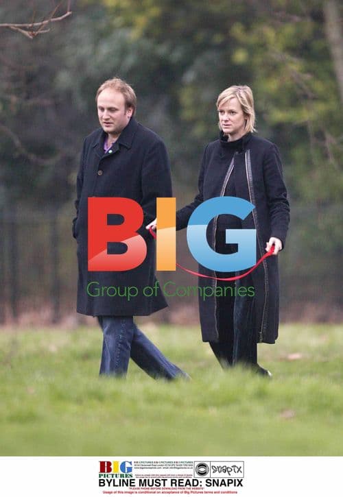 Hermione Norris and Husband Out and About