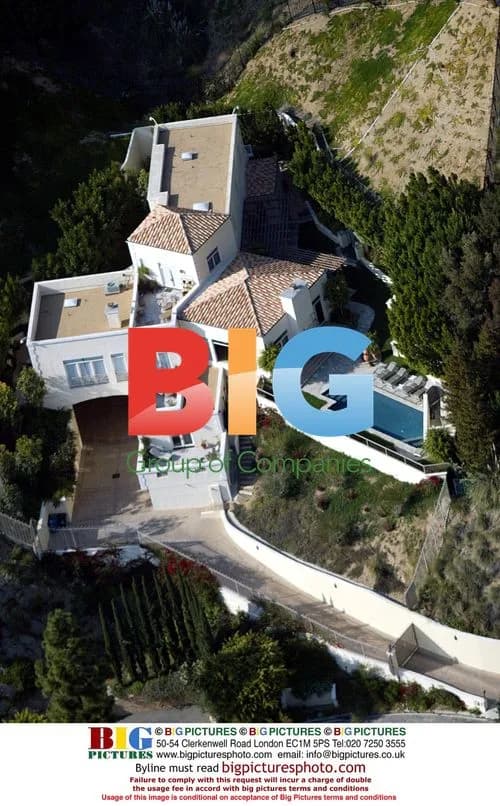 Aerial View of Britney Spears' LA Home