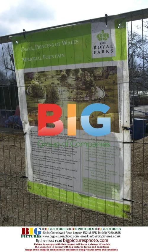 Princess Diana Memorial Site Construction