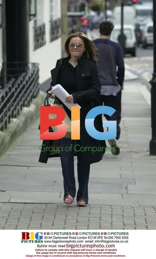 Geri Halliwell out in West London