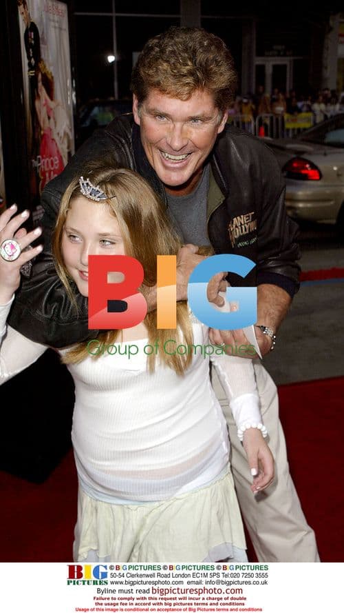 David Hasselhoff and daughter at 'The Prince and Me' premiere