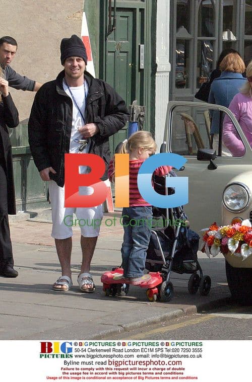 Jason Donovan with children in North London