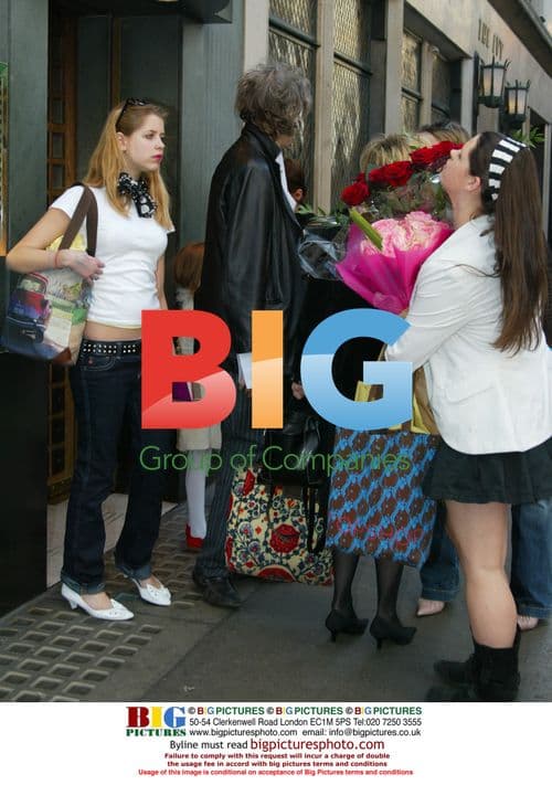 Bob Geldof and Family Leaving Restaurant