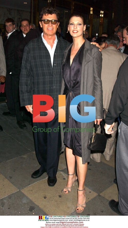 Robbie Robertson and Linda Evangelista at Bombay Dreams