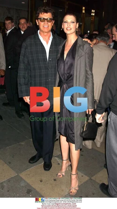 Robbie Robertson and Linda Evangelista at Bombay Dreams