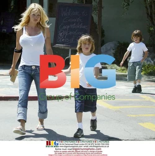 Pamela Anderson with Kids in Malibu