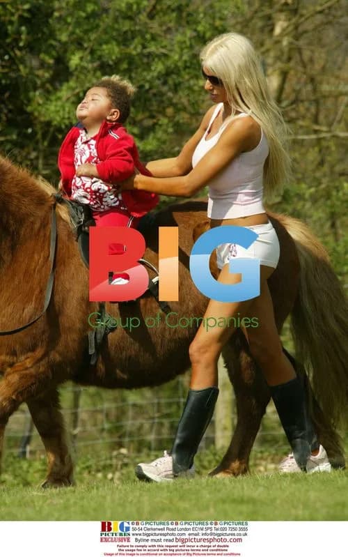 Jordan horse riding with son