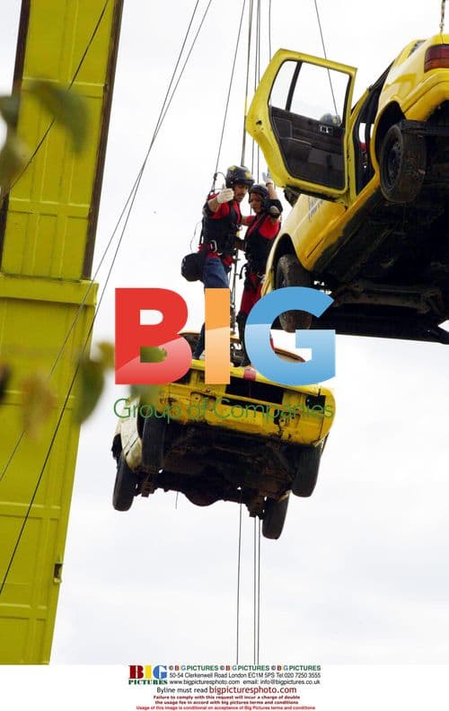Shane Lynch, Tanya Robinson, and Tania DoNascimento filming Fear Factor