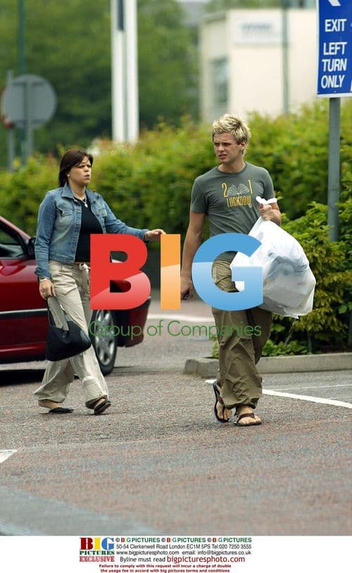 Jade Goody and Jeff Brazier Out Shopping