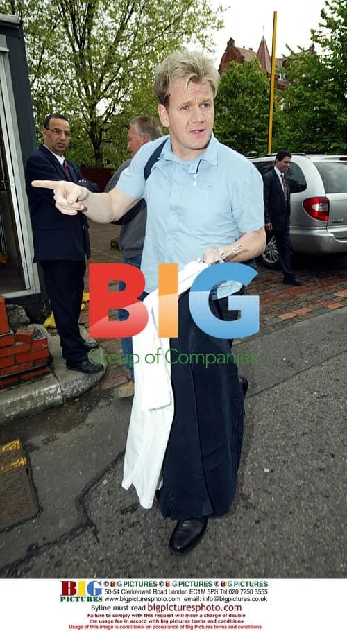 Chef Gordan Ramsey Arrives for Catering Training