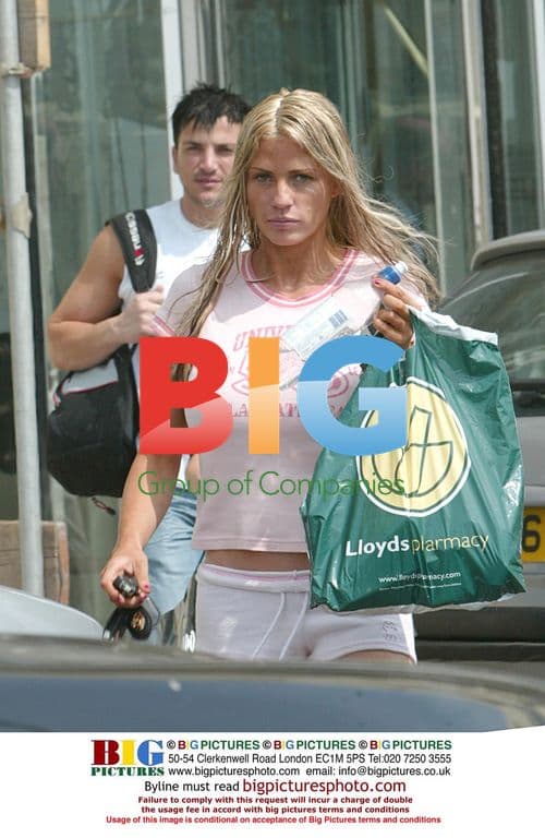 Model Jordan and Singer Peter Andre at Brighton Hotel