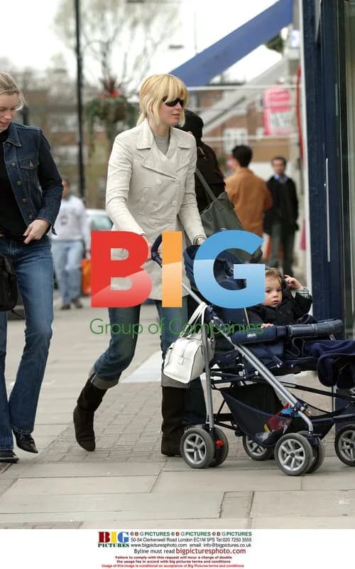 Claudia Schiffer with baby and sister in London