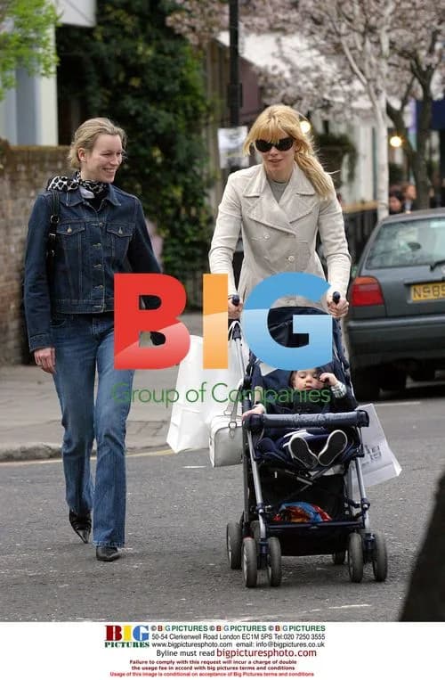 Claudia Schiffer out with baby and sister