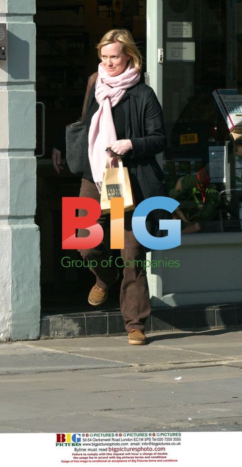 Hermione Norris and husband out in London