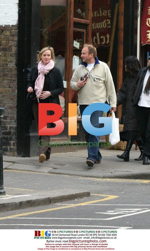 Hermione Norris and husband Simon out in London