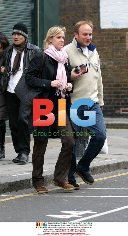 Hermione Norris and husband out in London