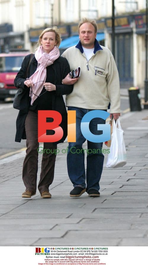 Hermione Norris and husband Simon out in London