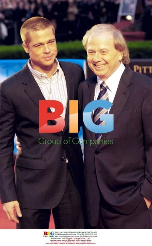 Brad Pitt and Wolfgang Petersen at TROY premiere
