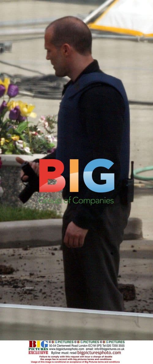 Actors Ryan Phillippe and Jason Statham on set of 'Chaos'