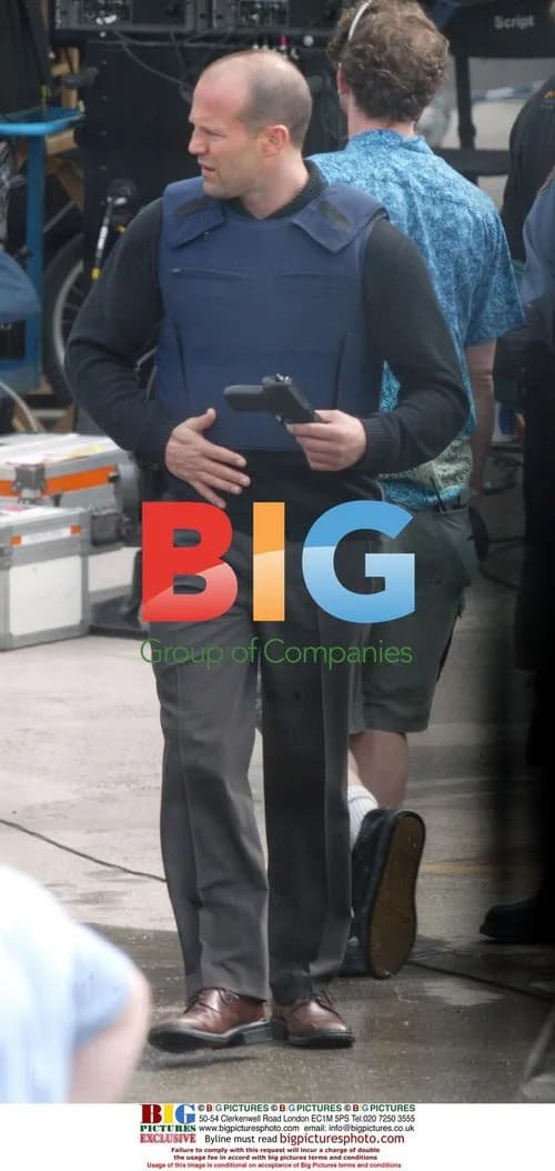 Actors Ryan Phillippe and Jason Statham on Set