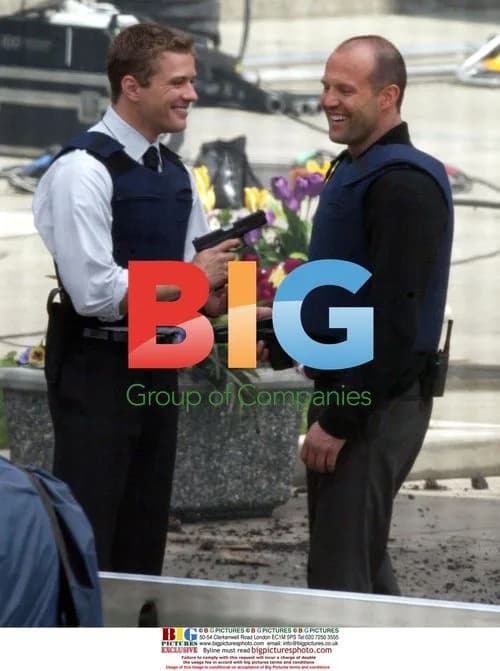 Actors Ryan Phillippe and Jason Statham on Film Set