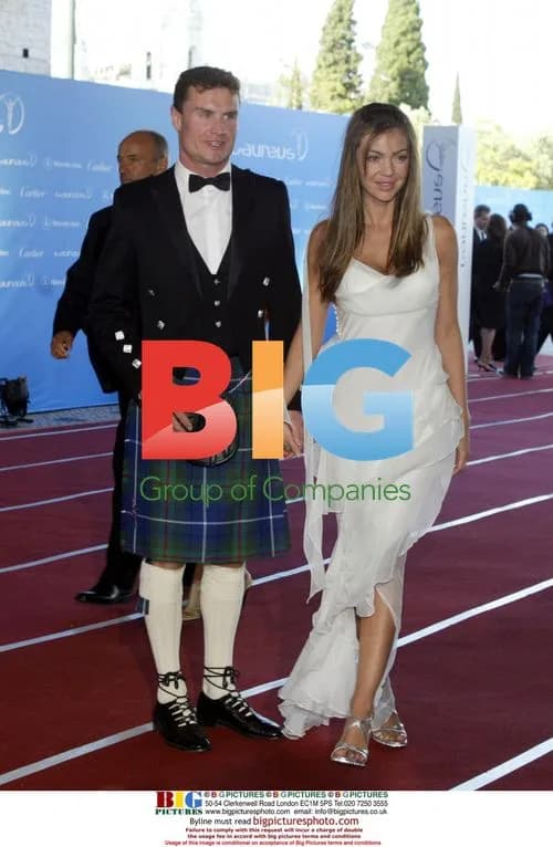 David Coulthard and Simone Abdelnour at Laureus World Sports Awards