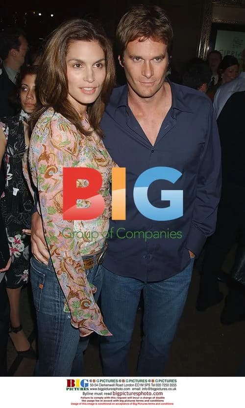 Cindy Crawford with Rande Gerber at 'Troy' Premiere
