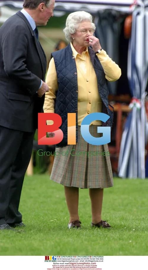 Queen Watches Prince Phillip at Horse Show
