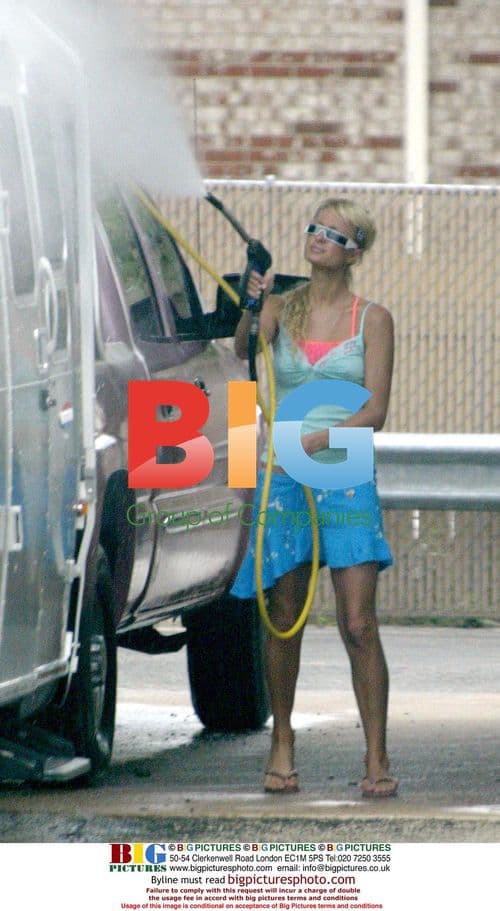 Paris Hilton and Nicole Richie Washing RV Truck
