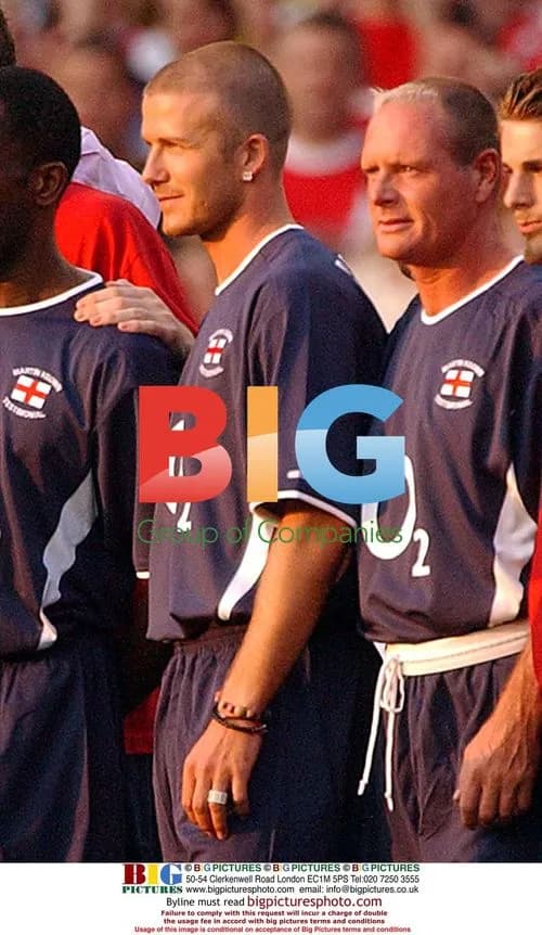 Beckham and Zizzo at Martin Keown Testimonial Match