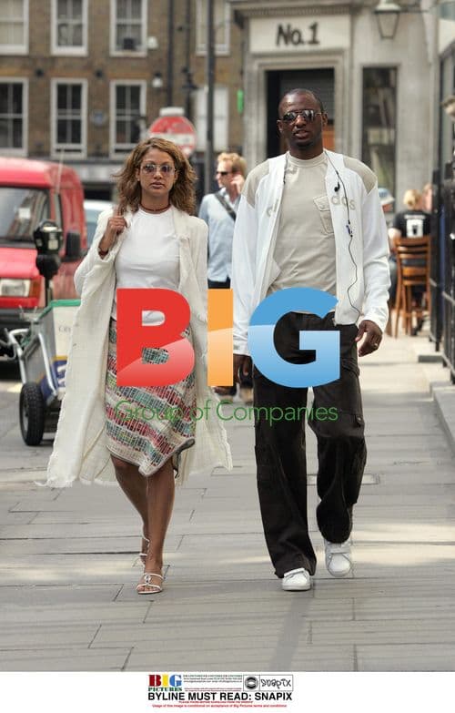Patrick Vieira and partner Cherie shopping