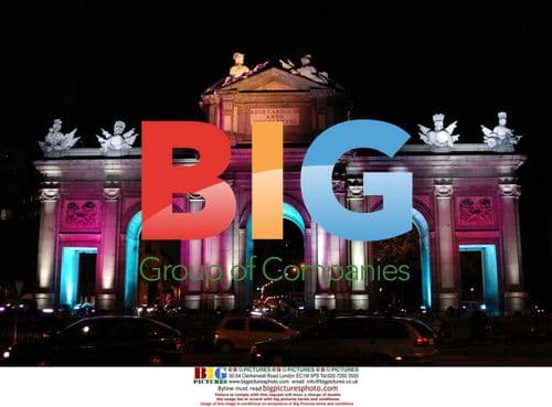 Monuments in Madrid Illuminated for Prince Felipe\'s Wedding