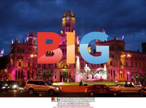 Madrid Monuments Illuminated for Royal Wedding