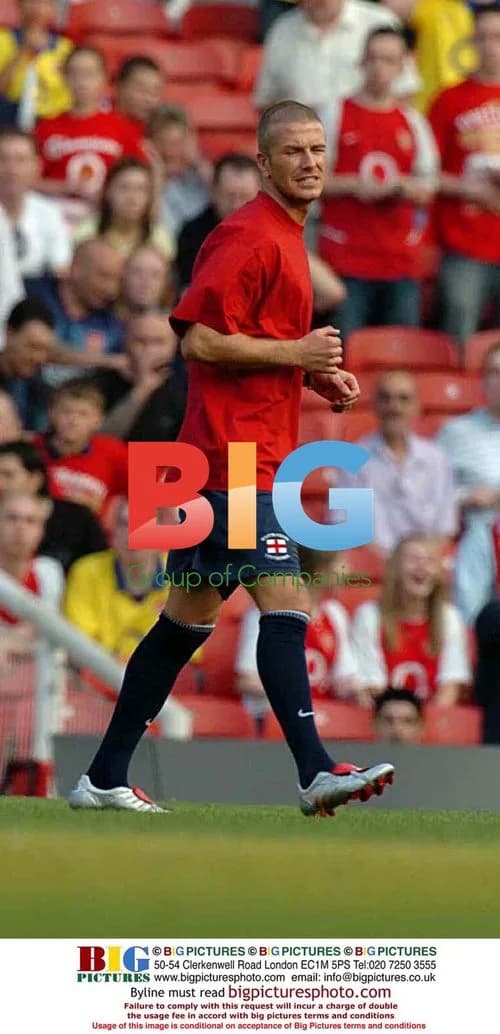 David Beckham at Martin Keown Testimonial Match