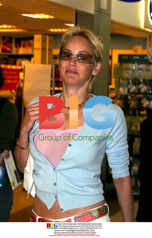 Sharon Stone at Heathrow Airport