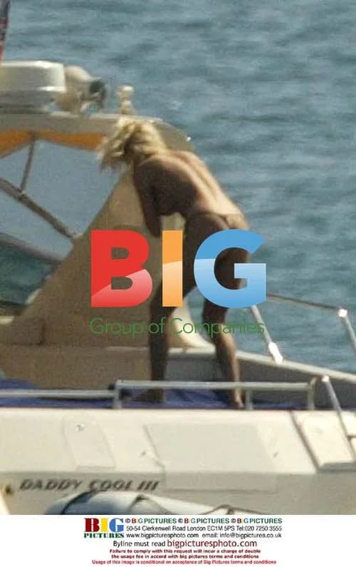 Victoria Silvstedt Sunbathing on Boat in Cannes