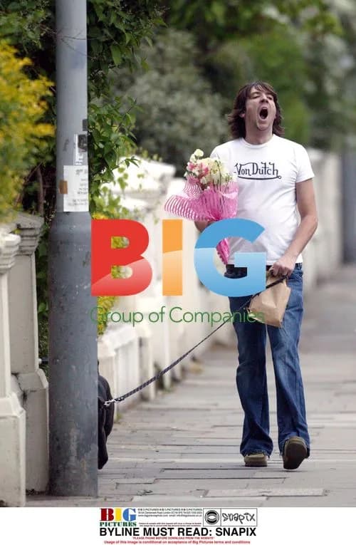 Dan Hipgrave with Flowers for Wife Gail in London