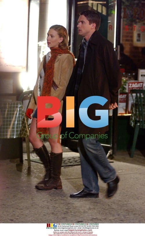 Scarlett Johansson and Topher Grace on 'Synergy' Set