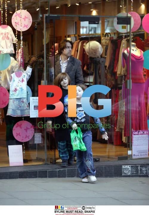 Jonathan Ross and Children Shopping in London