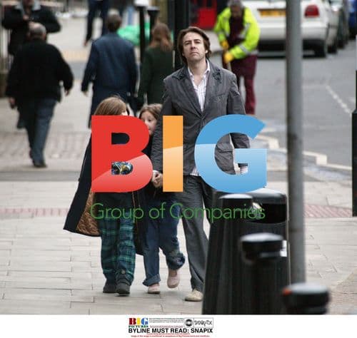 Jonathan Ross and Children Shopping in London