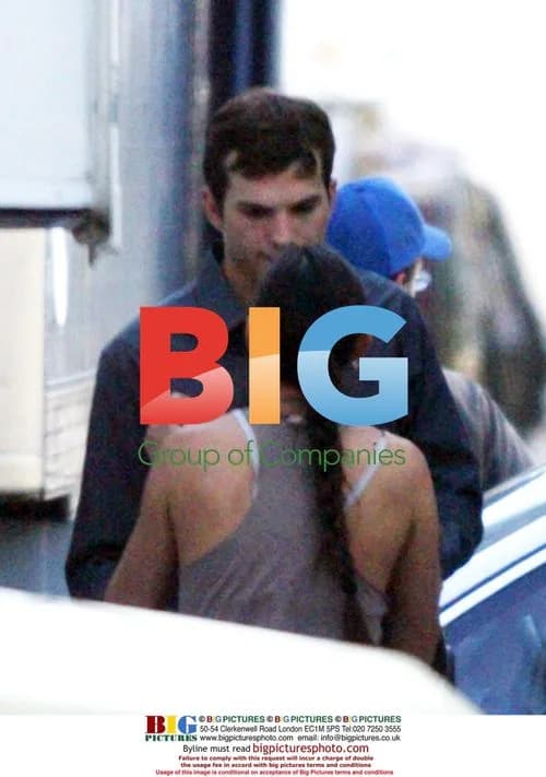 Demi and Ashton on Movie Set