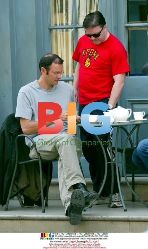Ricky Gervais Seen at Charlotte Street Hotel