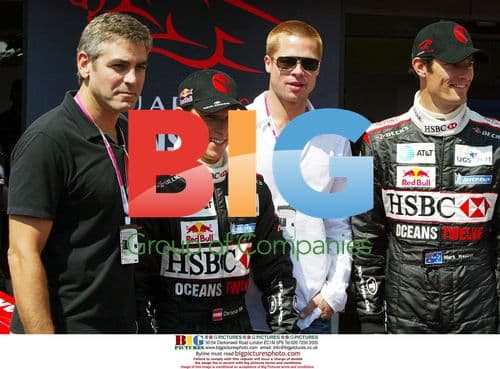 Clooney, Klien, Pitt, Webber at Monaco Grand Prix