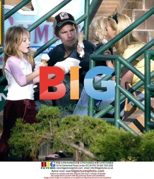 Ethan Hawke with Family in Toronto