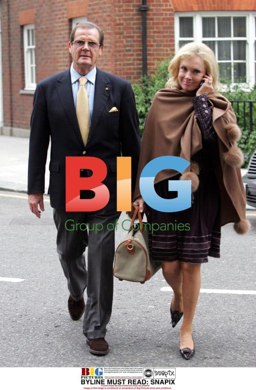 Roger Moore and Kristina Tholstrup meet Julia Davis