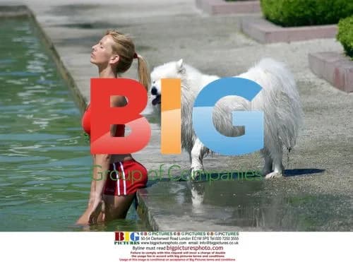 Anneka Svenska and Dog in Battersea Park